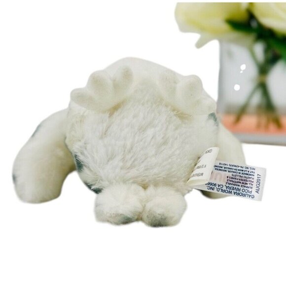 Aurora White Snow Owl Spotted Realistic Plush Stuffed Animal 7" - Picture 6 of 8